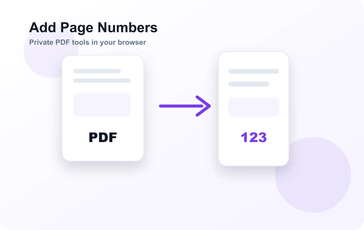 Add Page Numbers workflow illustration