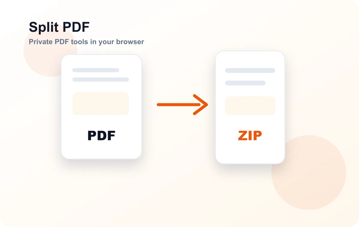 Split PDF workflow illustration